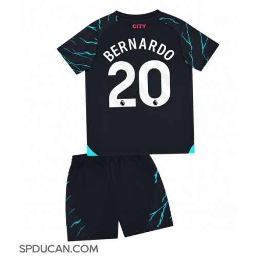 Dječji Nogometni Dres Manchester City Bernardo Silva #20 Rezervni 2023-24 Kratak Rukav (+ Kratke hlače)